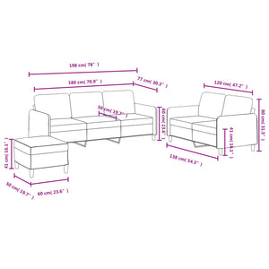 Set di Divani 3 pz Grigio Chiaro in Velluto 3202024