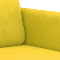 Set di Divani 3 pz Giallo in Velluto 3202030