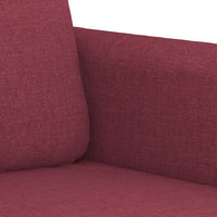 Set di Divani 2 pz con Cuscini Rosso Vino in Tessuto 3202092