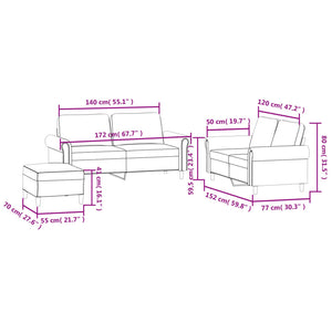 Set di Divani 3 pz con Cuscini Grigio Scuro in Velluto 3202221