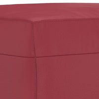 Set di Divani 3 pz con Cuscini Rosso Vino in Similpelle 3202370