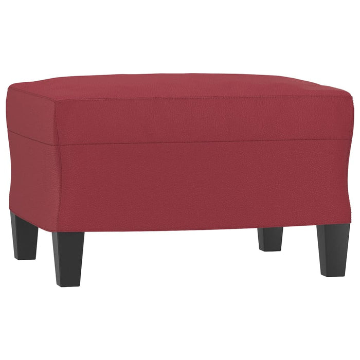 Set di Divani 3 pz con Cuscini Rosso Vino in Similpelle 3202380