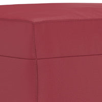 Set di Divani 3 pz con Cuscini Rosso Vino in Similpelle 3202380