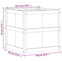 Fioriera Giardino Marrone Cera 70x70x70 cm Legno Massello Pino 837436