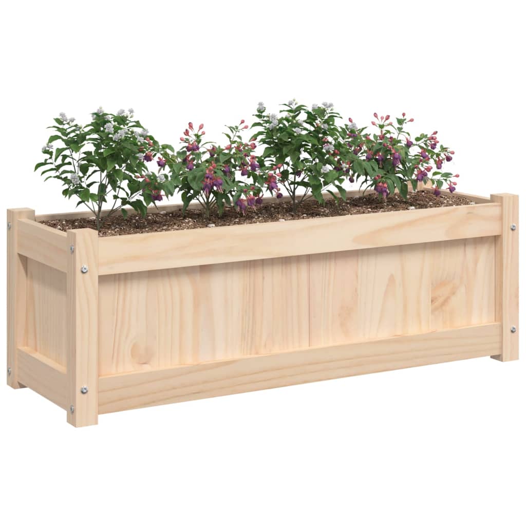 Fioriera da Giardino 90x31x31 cm in Legno Massello di Pino 837449