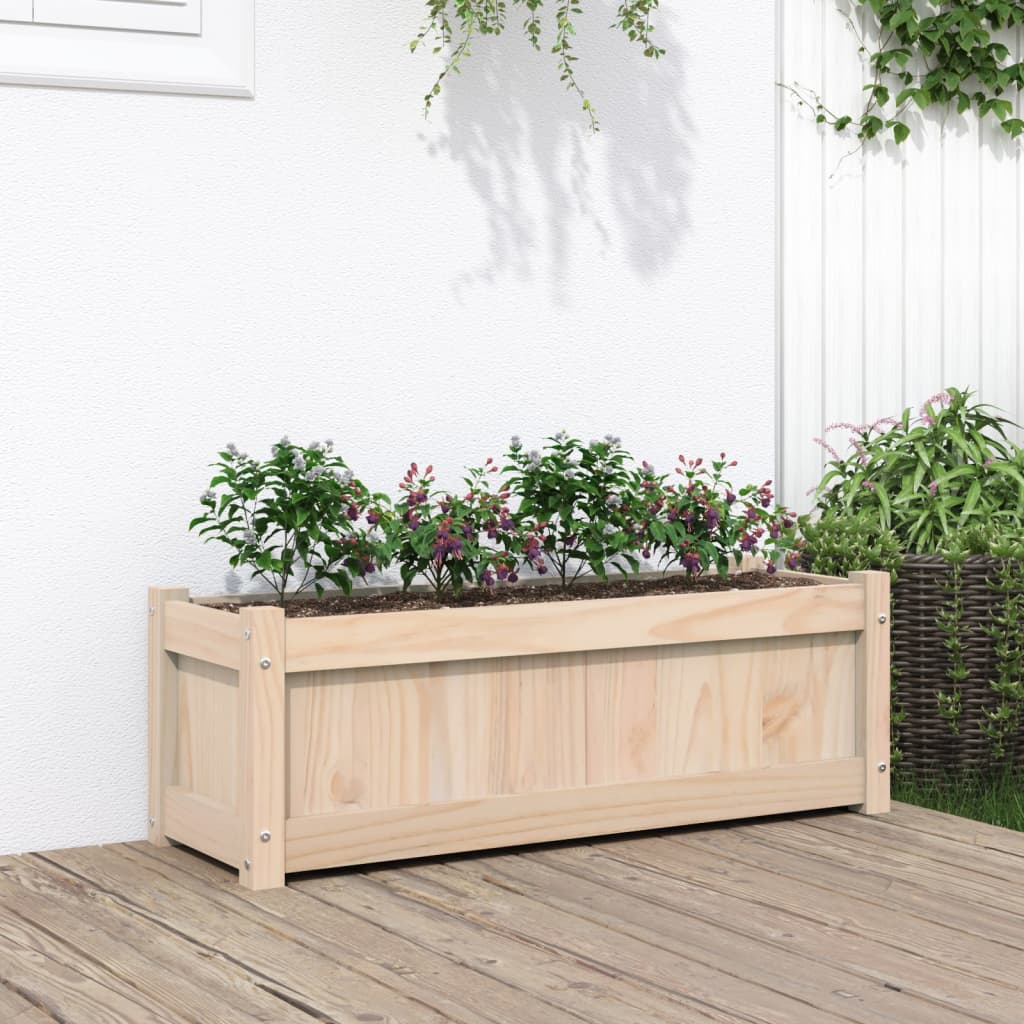 Fioriera da Giardino 90x31x31 cm in Legno Massello di Pino 837449