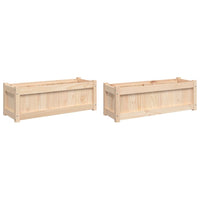 Fioriere da Giardino 2 pz in Legno Massello di Pino 837450