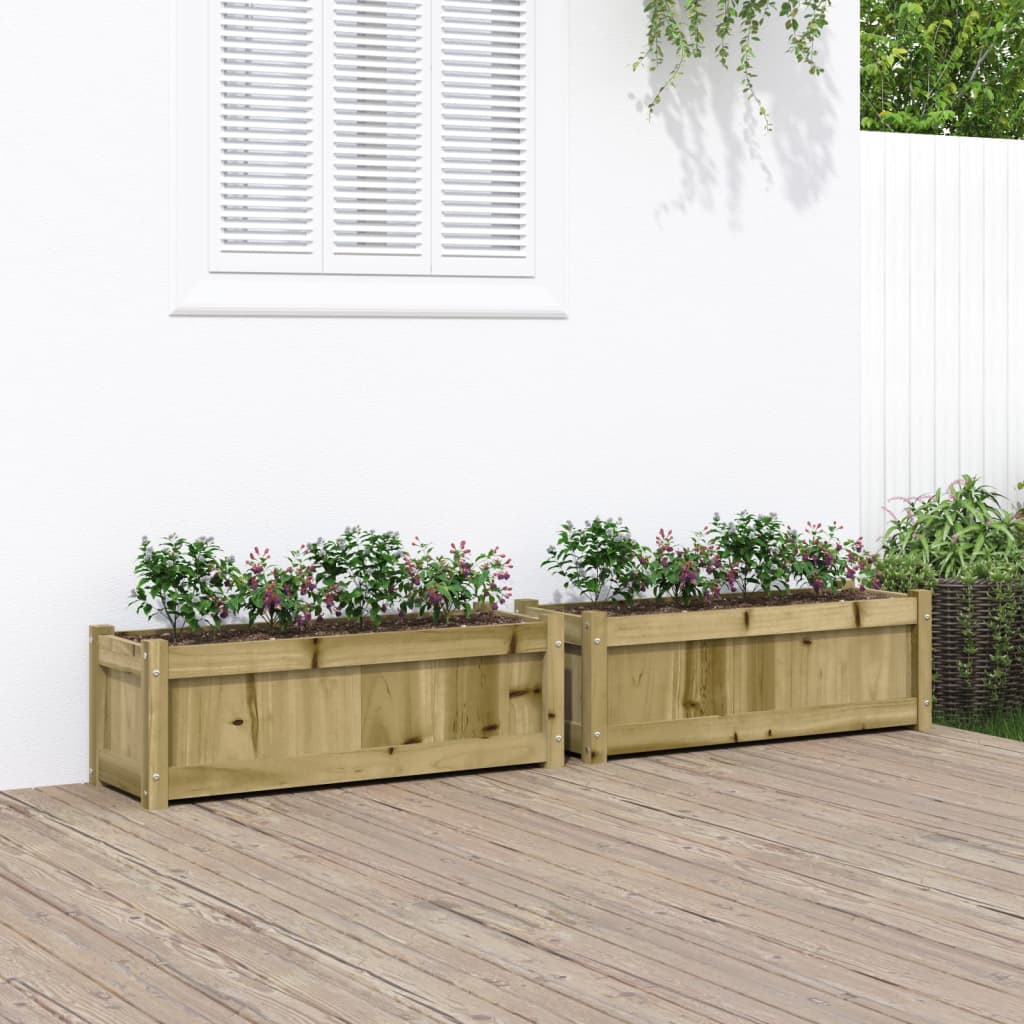 Fioriere da Giardino 2 pz in Legno di Pino Impregnato 837458