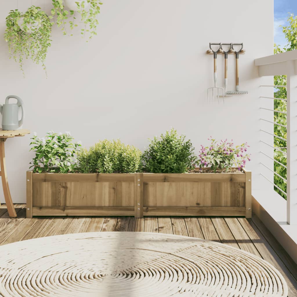 Fioriera da Giardino 150x31x31 cm in Legno di Pino Impregnato 837482