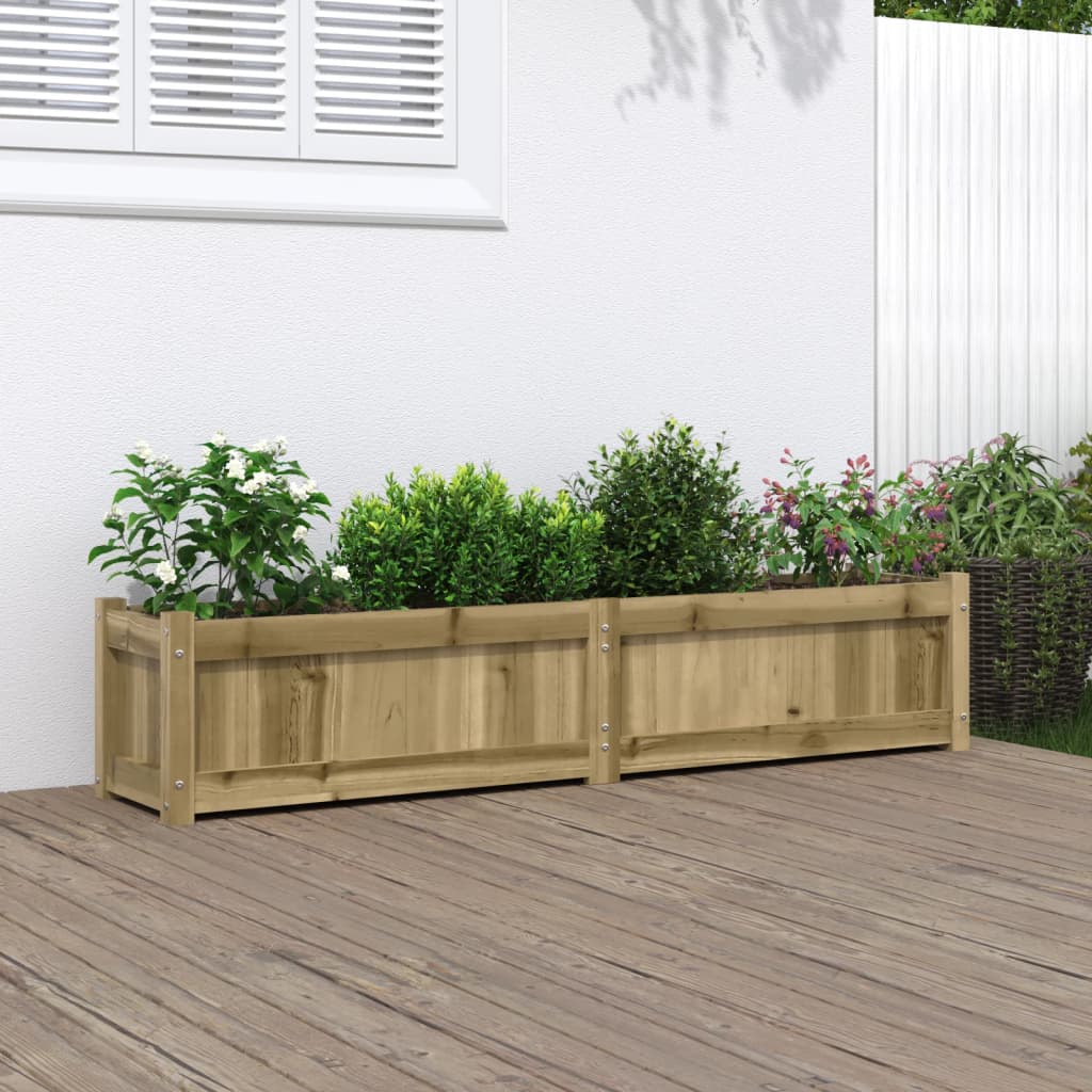 Fioriera da Giardino 150x31x31 cm in Legno di Pino Impregnato 837482