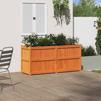 Fioriera Giardino Marrone Cera 150x50x70 cm Legno Massello Pino 837491