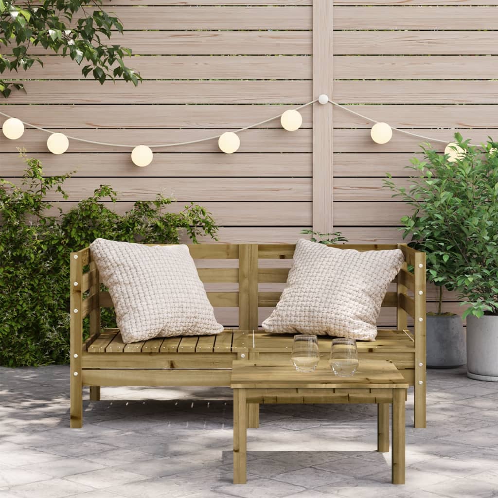 Divani Angolari da Giardino 2pz in Legno di Pino Impregnatocod mxl 91000