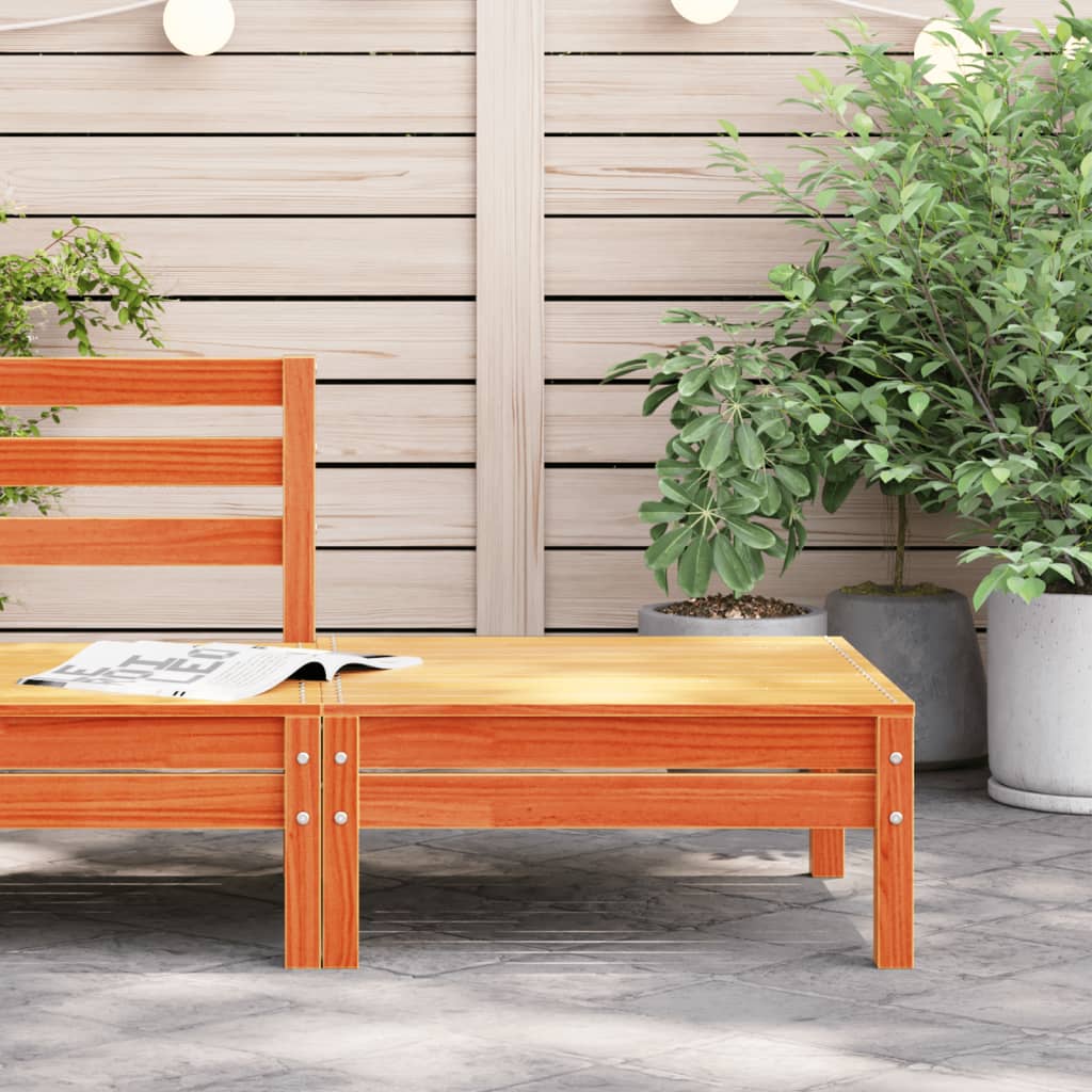 Poggiapiedi da Giardino Marrone Cera in Legno Massello di Pinocod mxl 87985