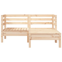 Divano da Giardino 2 Posti con Poggiapiedi Legno Massello Pino 838019