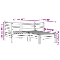 Divano da Giardino 2Posti con Poggiapiedi Legno Pino Impregnato 838025