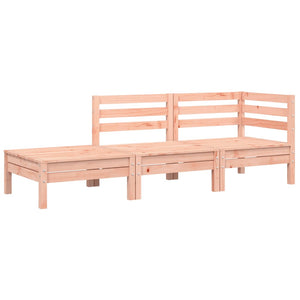 Divano da Giardino Cuscini e Poggiapiedi Legno Massello Douglas 838187