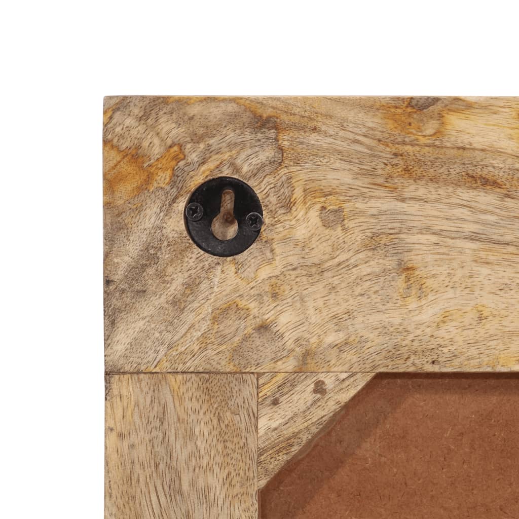 Appendiabiti da Parete con 6 Ganci in Legno Massello di Mango 358952