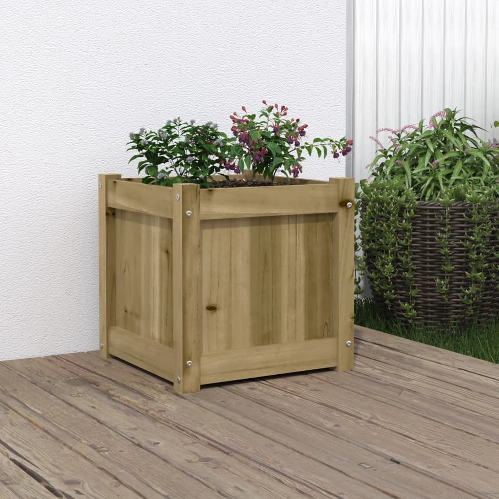 Fioriera da Giardino 40x40x40 cm in Legno di Pino Impregnato 837412