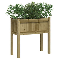 Fioriere da Giardino 2 pz con Gambe in Legno di Pino Impregnato 837563