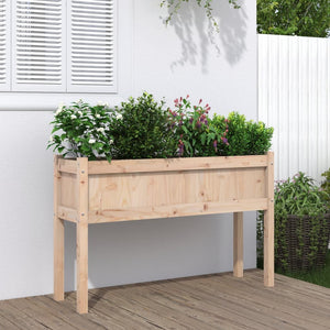 Fioriera Giardino con Gambe 110x31x70 cm Legno Massello Pinocod mxl 109222