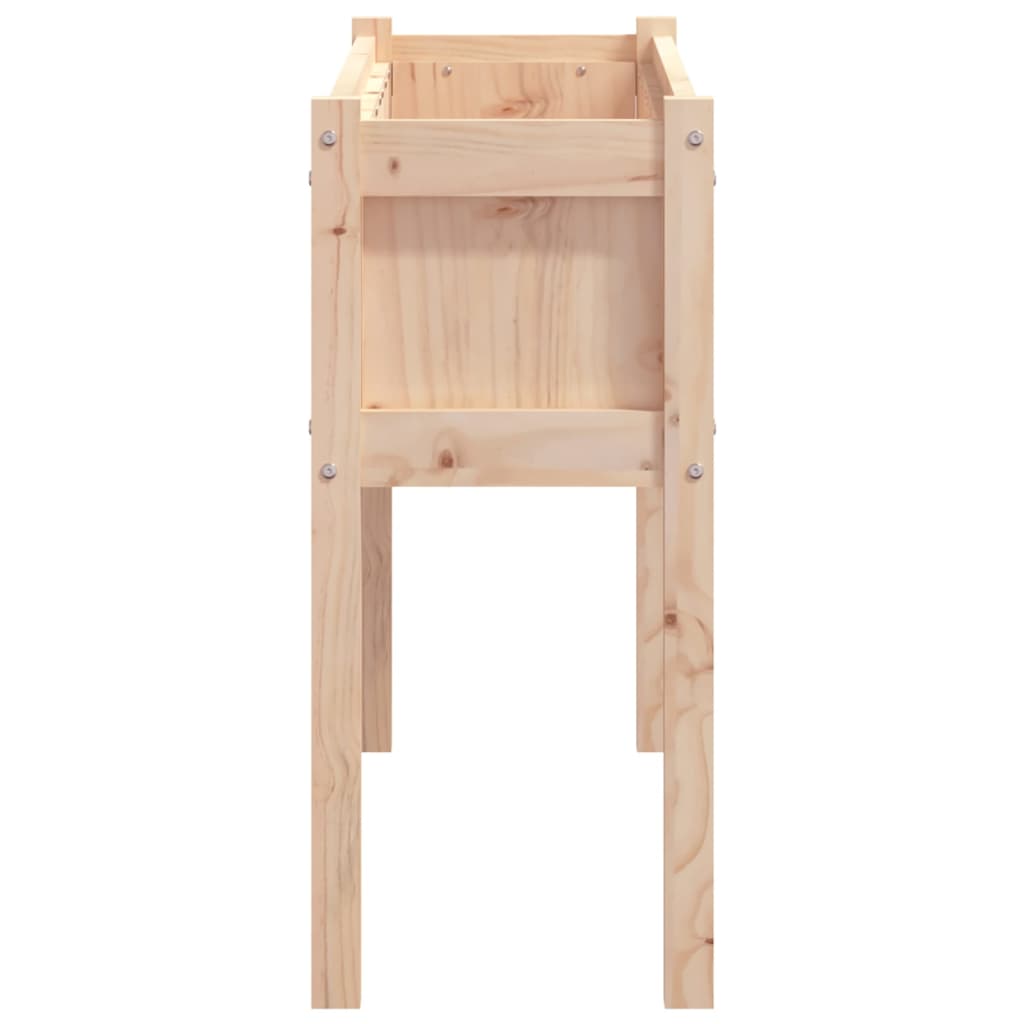 Fioriere da Giardino 2 pz con Gambe in Legno Massello di Pino 837565