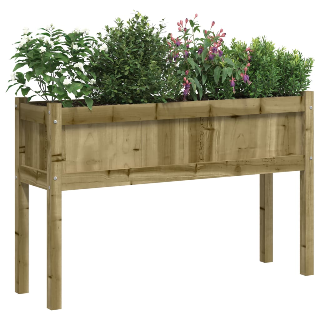 Fioriera Giardino con Gambe 110x31x70 cm Legno Pino Impregnato 837572