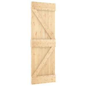 Porta Scorrevole con Set Hardware 70x210 cm Legno Massello Pinocod mxl 118092