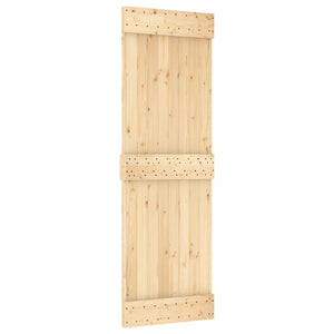 Porta Scorrevole con Set Hardware 70x210 cm Legno Massello Pino 3202971