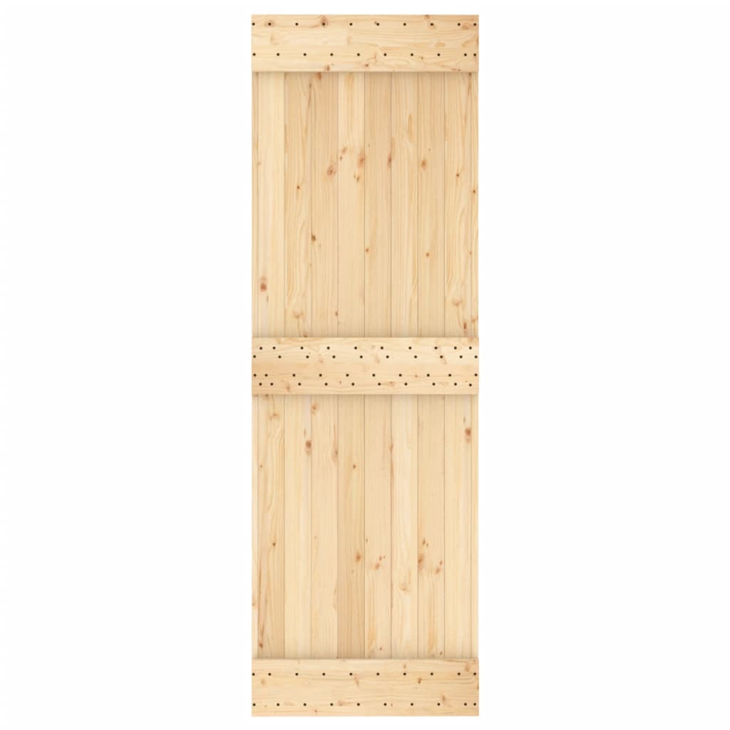 Porta Scorrevole con Set Hardware 70x210 cm Legno Massello Pino 3202971