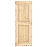 Porta Scorrevole con Set Hardware 80x210 cm Legno Massello Pino 3202976