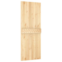 Porta Scorrevole con Set Hardware 80x210 cm Legno Massello Pino 3202976