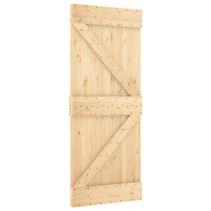 Porta Scorrevole con Set Hardware 85x210 cm Legno Massello Pinocod mxl 94163