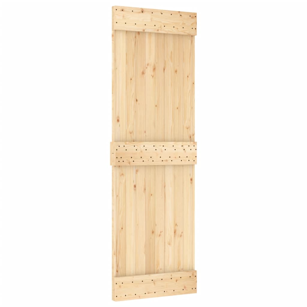 Porta Scorrevole con Set Hardware 70x210 cm Legno Massello Pino 3202986