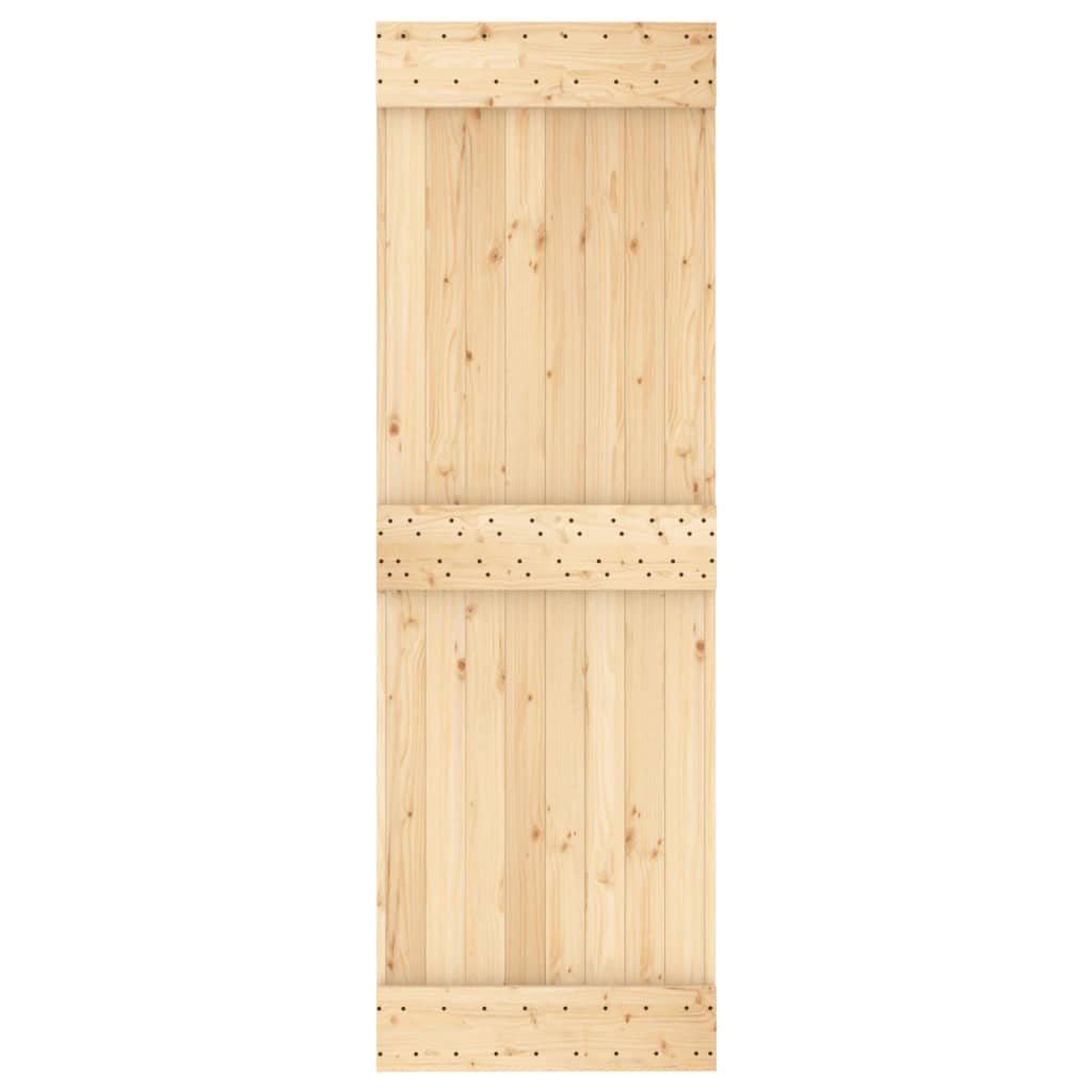 Porta Scorrevole con Set Hardware 70x210 cm Legno Massello Pino 3202986