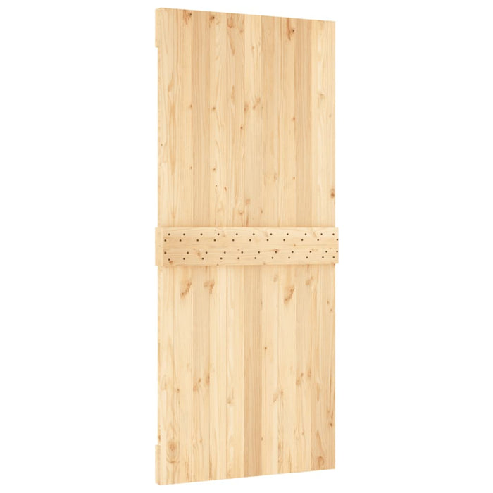 Porta Scorrevole con Set Hardware 90x210 cm Legno Massello Pino 3202989