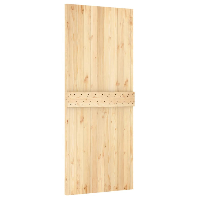 Porta Scorrevole con Set Hardware 85x210 cm Legno Massello Pino 3202994