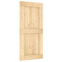 Porta Scorrevole con Set Hardware 95x210 cm Legno Massello Pino 3202996