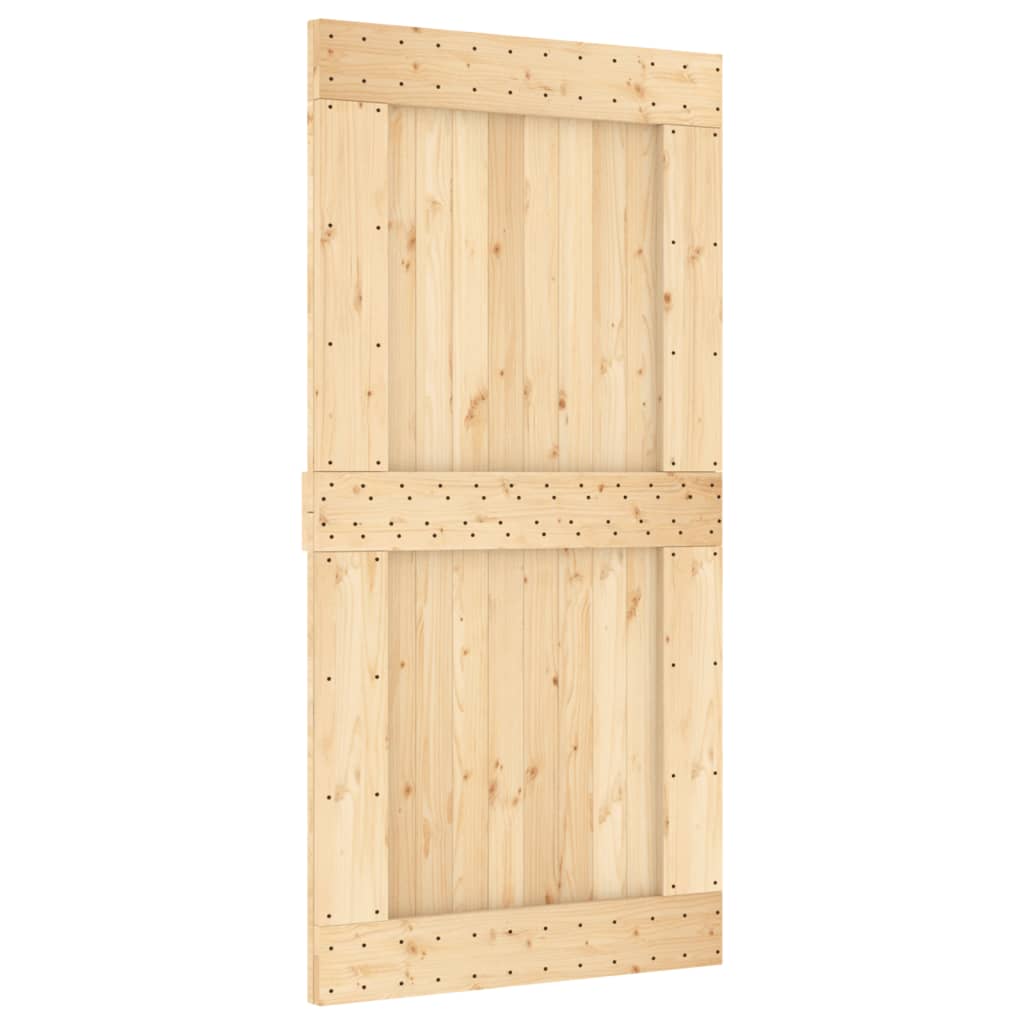 Porta Scorrevole con Set Hardware 100x210cm Legno Massello Pinocod mxl 118099