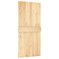 Porta Scorrevole con Set Hardware 95x210 cm Legno Massello Pino 3203002