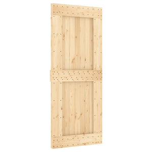 Porta Scorrevole con Set Hardware 85x210 cm Legno Massello Pino 3203014