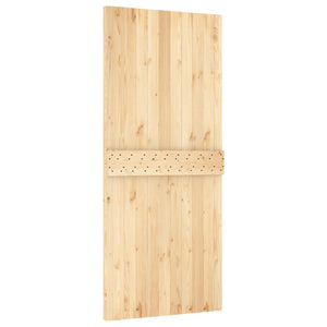 Porta Scorrevole con Set Hardware 90x210 cm Legno Massello Pino 3203015