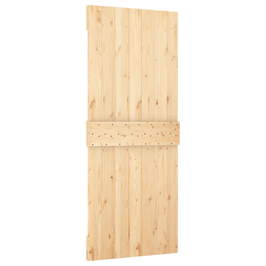 Porta Scorrevole con Set Hardware 85x210 cm Legno Massello Pino 3203021