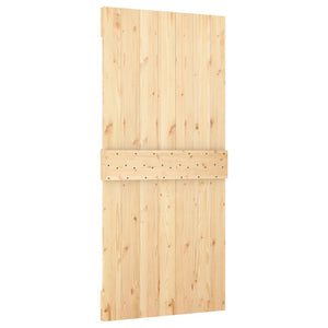 Porta Scorrevole con Set Hardware 100x210cm Legno Massello Pino 3203025