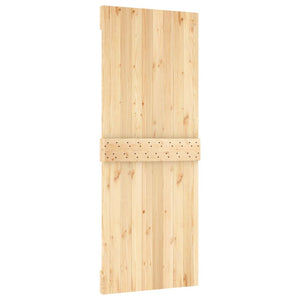 Porta Scorrevole con Set Hardware 80x210 cm Legno Massello Pino 3203027