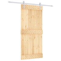 Porta Scorrevole con Set Hardware 95x210 cm Legno Massello Pinocod mxl 94173