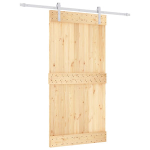 Porta Scorrevole con Set Hardware 100x210cm Legno Massello Pinocod mxl 70156