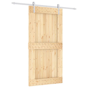 Porta Scorrevole con Set Hardware 100x210cm Legno Massello Pinocod mxl 118108