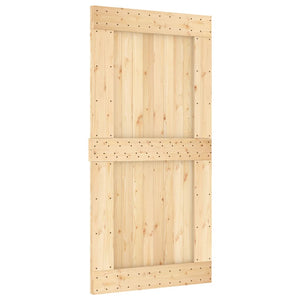 Porta Scorrevole con Set Hardware 100x210cm Legno Massello Pino 3203037