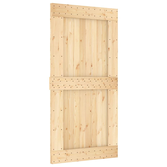 Porta Scorrevole con Set Hardware 100x210cm Legno Massello Pinocod mxl 118108