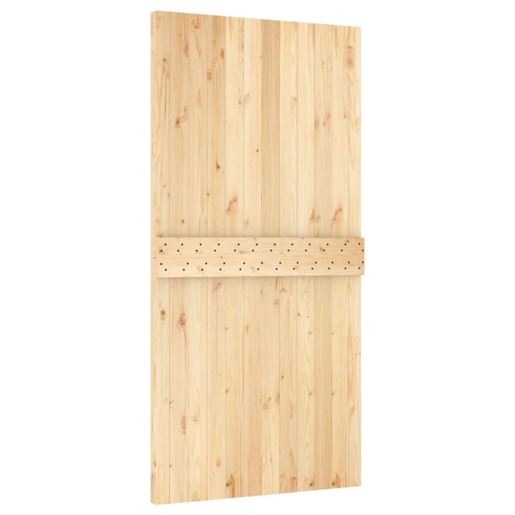 Porta Scorrevole con Set Hardware 100x210cm Legno Massello Pino 3203037